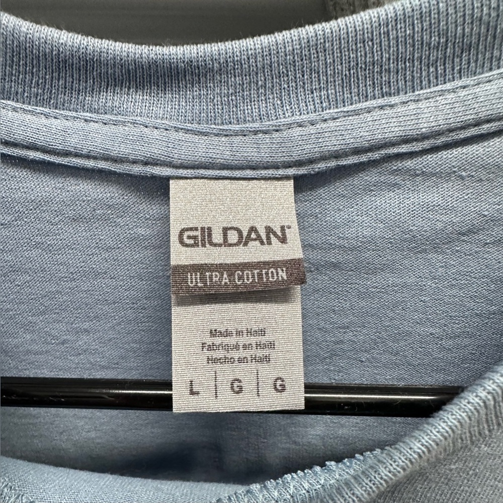 Unisex funny graphic Tshirt light blue - Picture 2 of 3